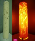 Luminária de PVC Bambu H=30cm D=10cm